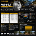 MR-882 サマータイヤ 2本セット｜高性能コンフォート＆スポーツタイヤ 非対称パターン採用